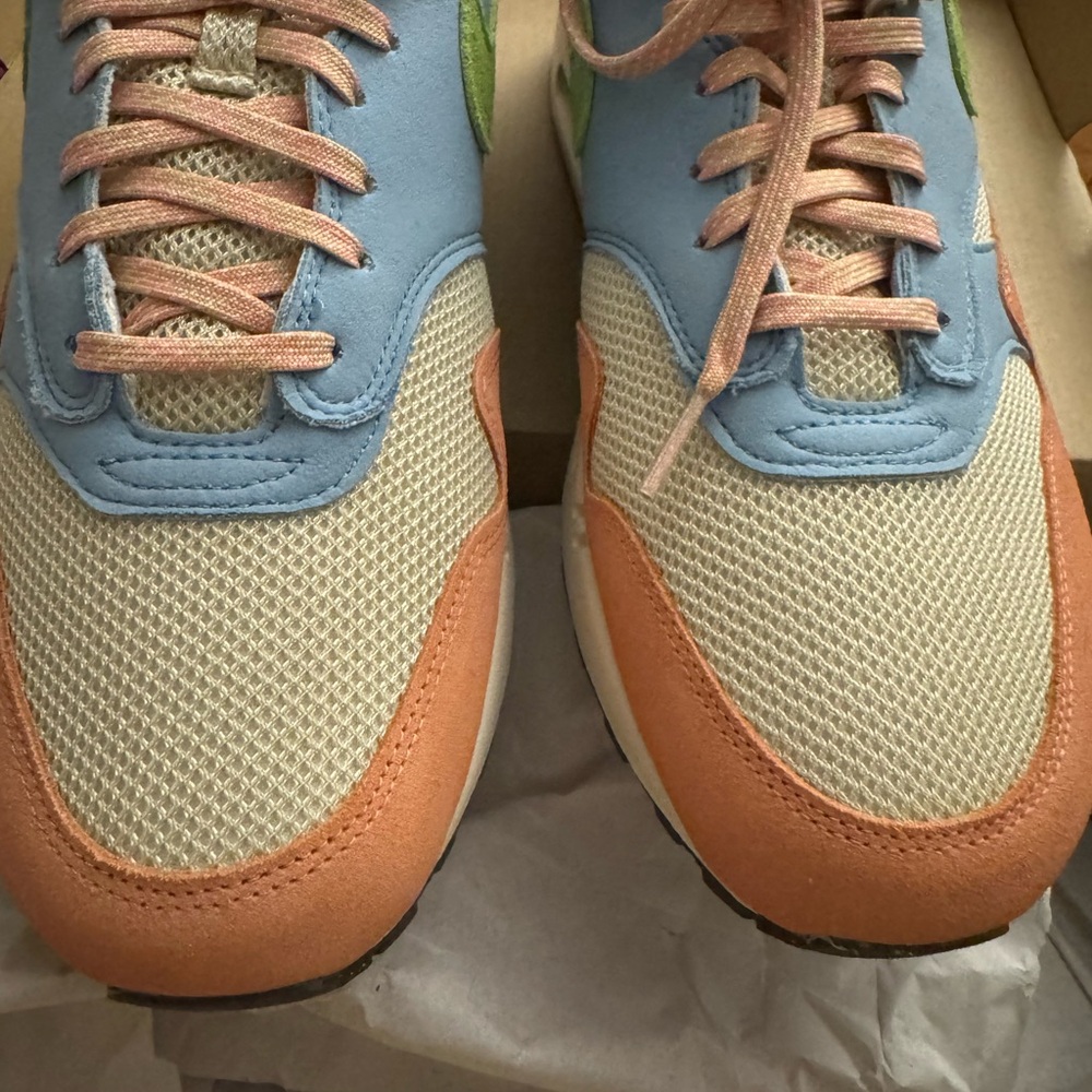Nike Air Max 1 in Vivid Green and Madder Root